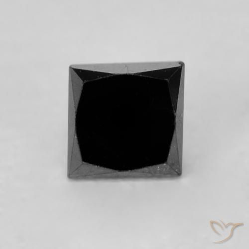 0.32ct Natural Preto Diamante, Quadrado, Opaco