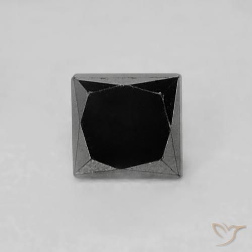 0.16ct Natural Preto Diamante, Quadrado, Opaco