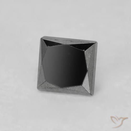 Diamante Preto Natural 0.16ct, Quadrado, Opaco
