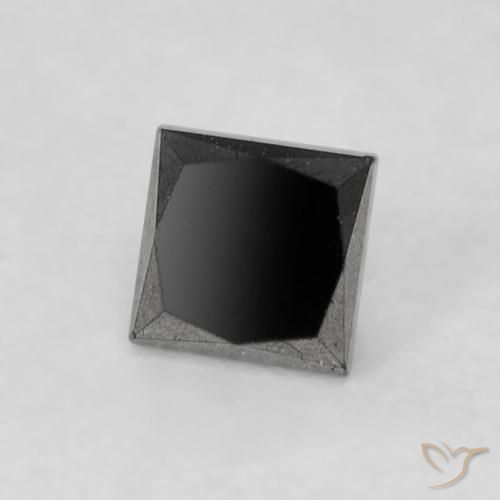 0.27ct Natural Preto Diamante, Quadrado, Opaco