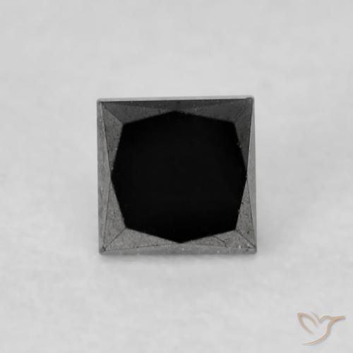 Diamante Preto Natural 0.27ct, Quadrado, Opaco