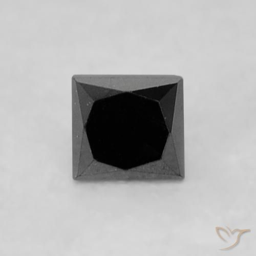 Diamante Preto Natural 0.14ct, Quadrado, Opaco