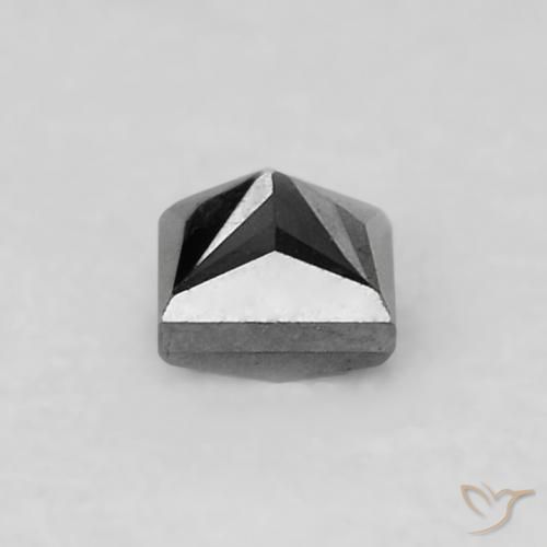 Diamante Preto Natural 0.14ct, Quadrado, Opaco