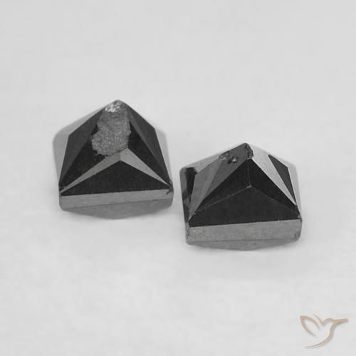 Pedras preciosas de Diamante Preto natural de 0.34 ct, Quadrado, Opaco