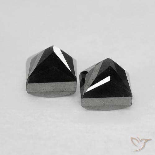 Pedras preciosas de Diamante Preto natural de 0.39 ct, Quadrado, Opaco