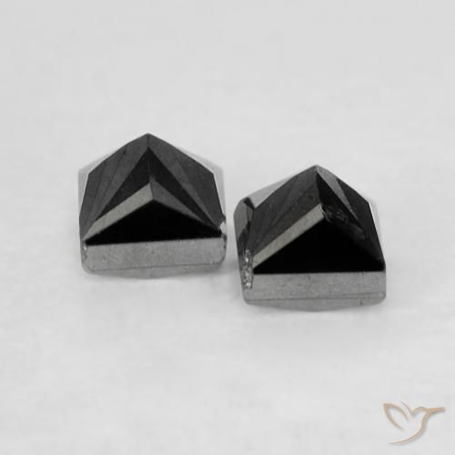 Pedras preciosas de Diamante Preto natural de 0.29 ct, Quadrado, Opaco