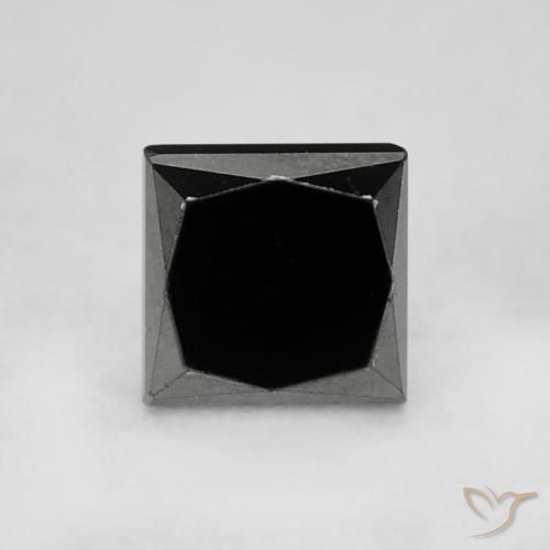 0.36ct Natural Preto Diamante, Quadrado, Opaco