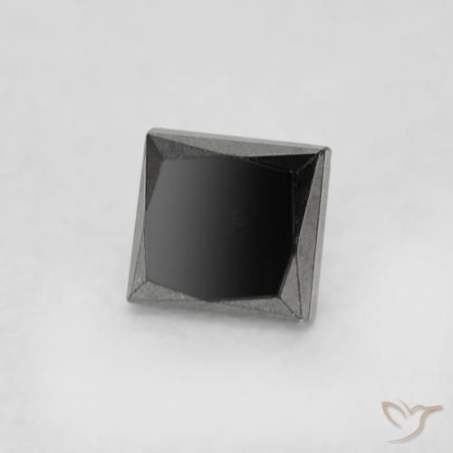 Diamante Preto Natural 0.17ct, Quadrado, Opaco