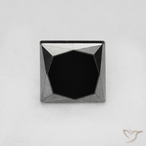 0.22ct Natural Preto Diamante, Quadrado, Opaco
