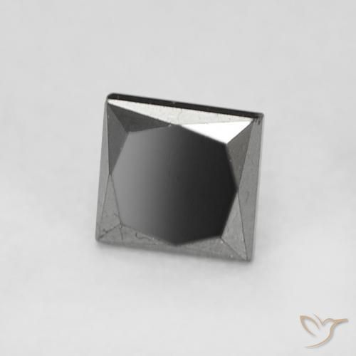 Diamante Preto Natural 0.22ct, Quadrado, Opaco