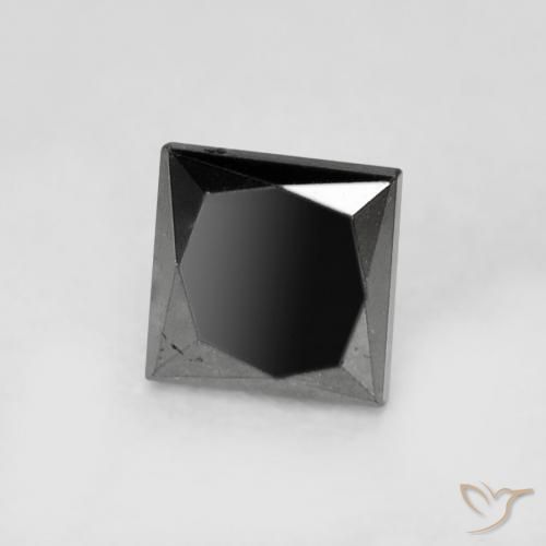 0.27ct Natural Preto Diamante, Quadrado, Opaco