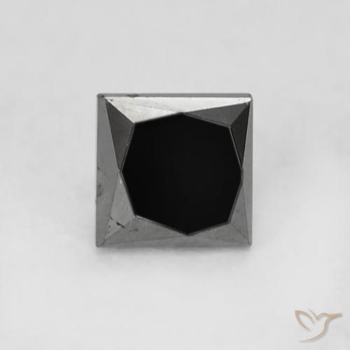 Diamante Preto Natural 0.27ct, Quadrado, Opaco