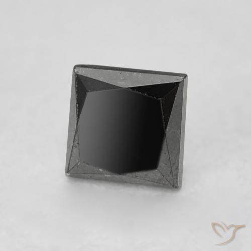 Diamante Preto Natural 0.35ct, Quadrado, Opaco