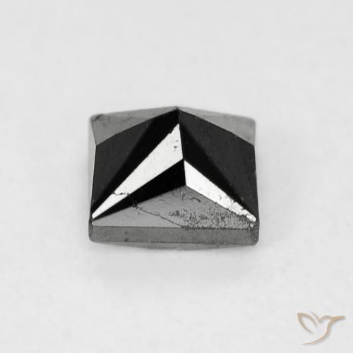 Diamante Preto Natural 0.42ct, Quadrado, Opaco