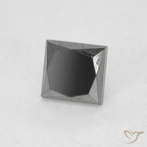 Diamante Preto Natural 0.14ct, Quadrado, Opaco