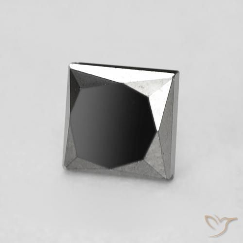 Diamante Preto Natural 0.34ct, Quadrado, Opaco