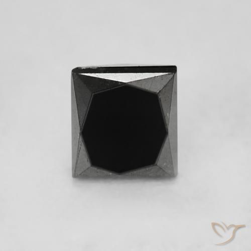 0.30ct Natural Preto Diamante, Quadrado, Opaco