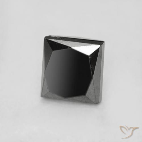 Diamante Preto Natural 0.30ct, Quadrado, Opaco