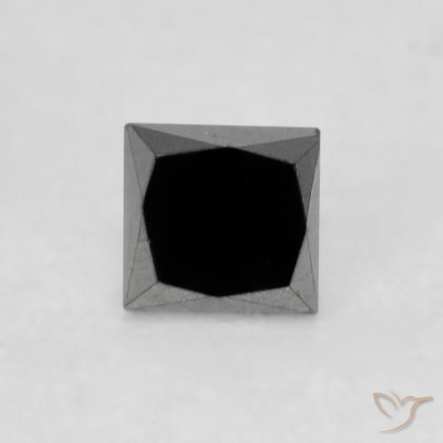 0.19ct Natural Preto Diamante, Quadrado, Opaco