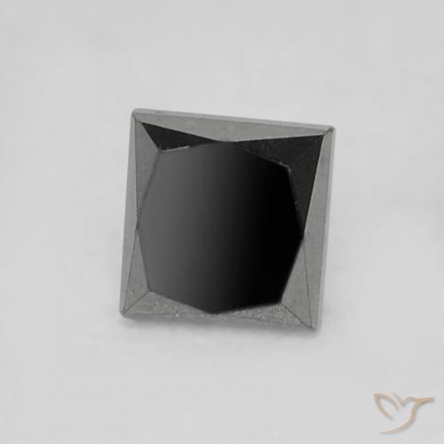 Diamante Preto Natural 0.22ct, Quadrado, Opaco