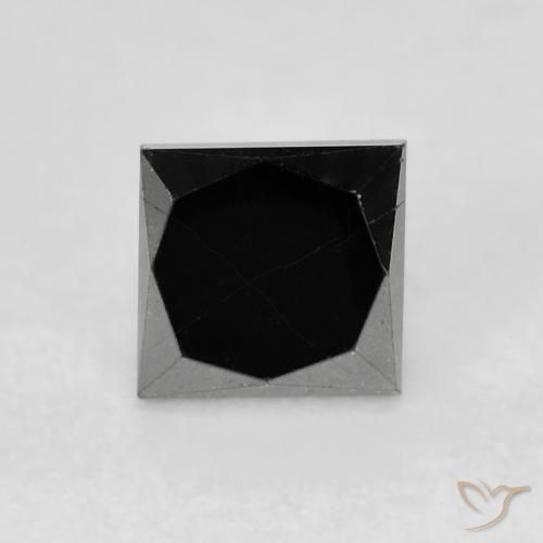 Diamante Preto Natural 0.68ct, Quadrado, Opaco