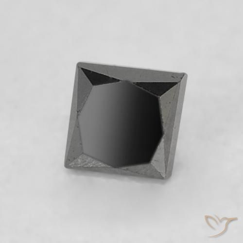 Diamante Preto Natural 0.15ct, Quadrado, Opaco