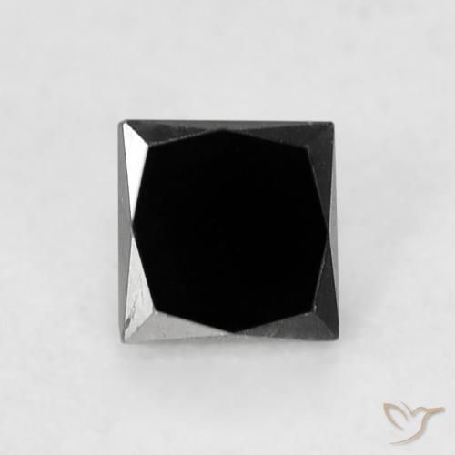 0.29ct Natural Preto Diamante, Quadrado, Opaco