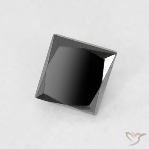 Diamante Preto Natural 0.12ct, Quadrado, Opaco