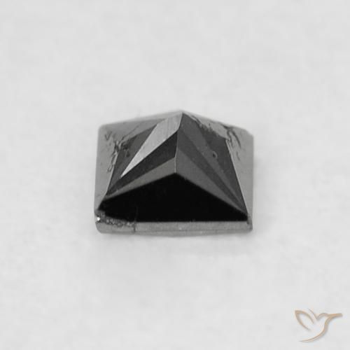 Diamante Preto Natural 0.12ct, Quadrado, Opaco