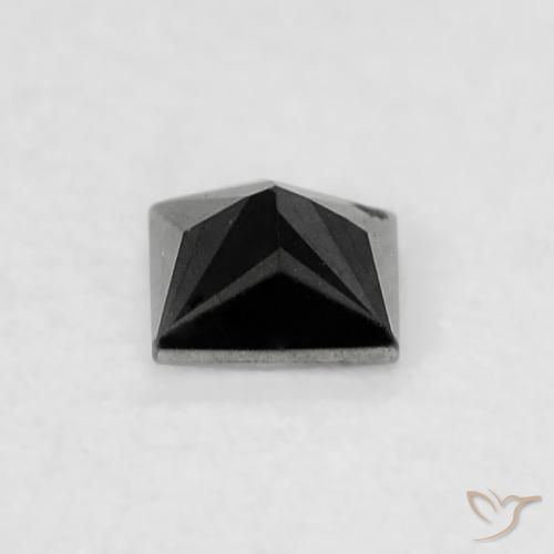 Diamante Preto Natural 0.12ct, Quadrado, Opaco