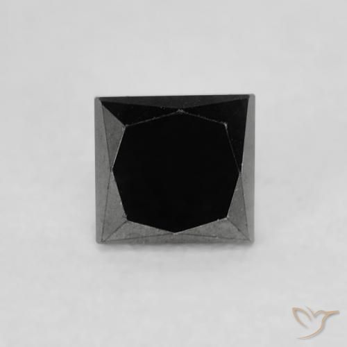 Diamante Preto Natural 0.24ct, Quadrado, Opaco