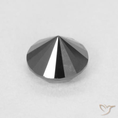 Diamante Preto Natural 0.22ct, Redondo, Opaco