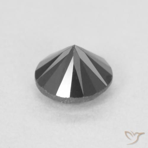 Diamante Preto Natural 0.21ct, Redondo, Opaco