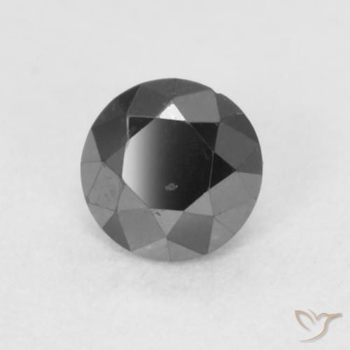 Diamante Preto Natural 0.21ct, Redondo, Opaco