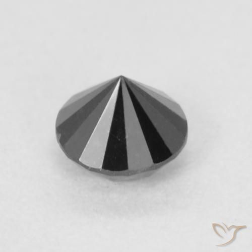 Diamante Preto Natural 0.21ct, Redondo, Opaco