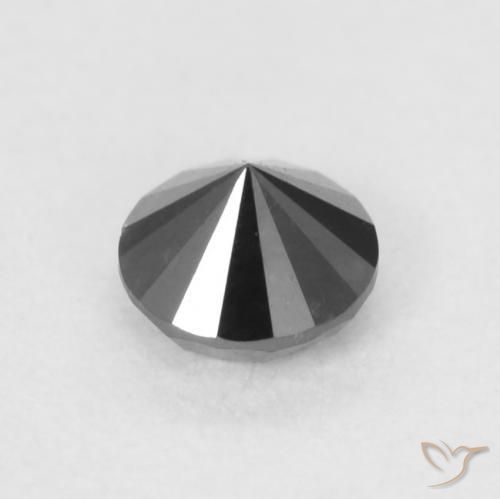 Diamante Preto Natural 0.21ct, Redondo, Opaco