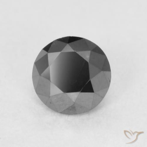 Diamante Preto Natural 0.23ct, Redondo, Opaco