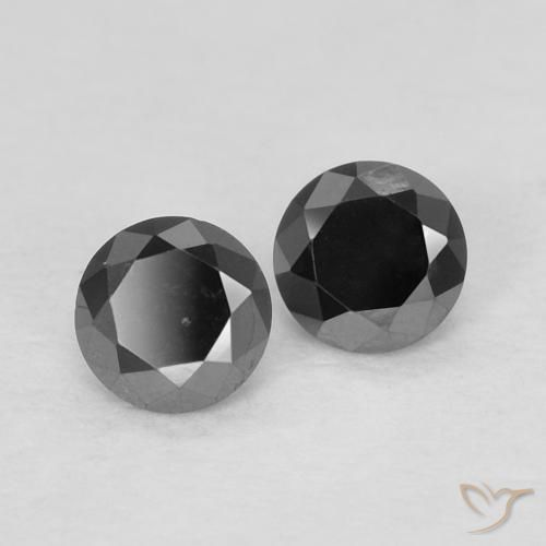 Pedras preciosas de Diamante Preto natural de 0.23 ct, Redondo, Opaco