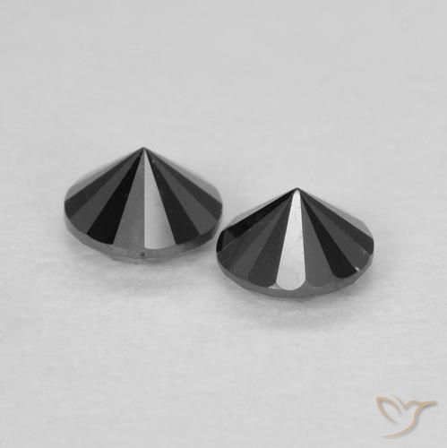 Pedras preciosas de Diamante Preto natural de 0.23 ct, Redondo, Opaco