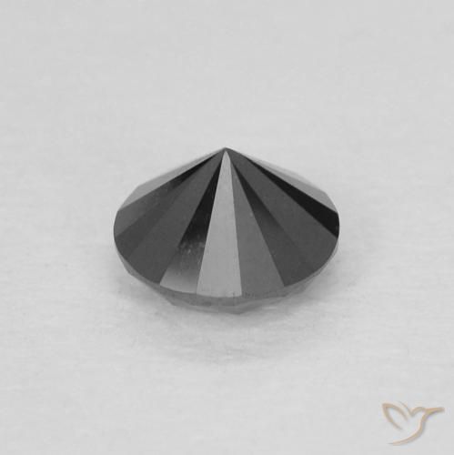 Diamante Preto Natural 0.22ct, Redondo, Opaco