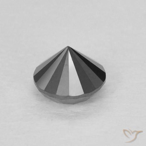 Diamante Preto Natural 0.22ct, Redondo, Opaco