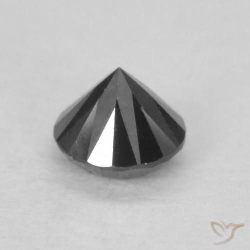 Diamante Preto Natural 0.15ct, Redondo, Opaco