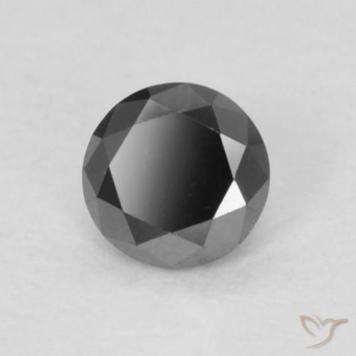 Diamante Preto Natural 0.14ct, Redondo, Opaco
