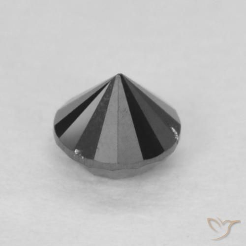 Diamante Preto Natural 0.17ct, Redondo, Opaco