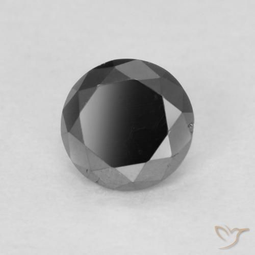 Diamante Preto Natural 0.13ct, Redondo, Opaco