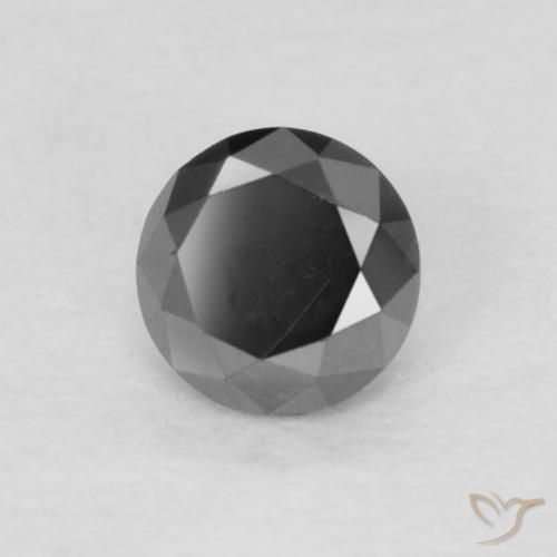 Diamante Preto Natural 0.14ct, Redondo, Opaco