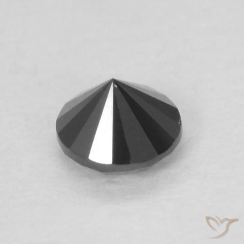 Diamante Preto Natural 0.15ct, Redondo, Opaco