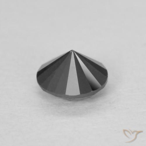 Diamante Preto Natural 0.19ct, Redondo, Opaco