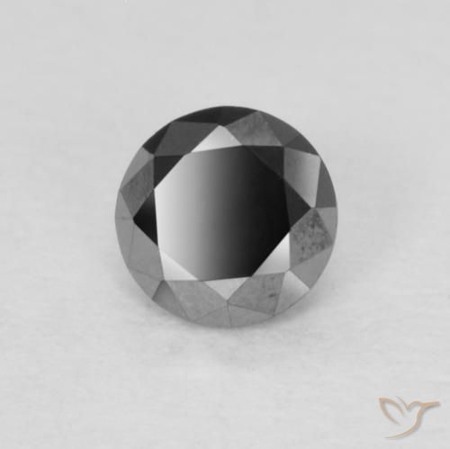 Diamante Preto Natural 0.23ct, Redondo, Opaco