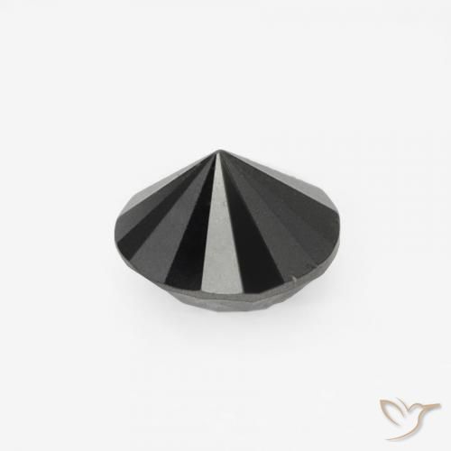 Diamante Preto Natural 0.20ct, Redondo, Opaco